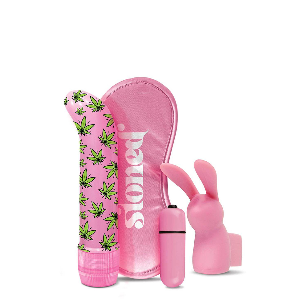 E-shop Stoner Budz Bunny - sada vibrátorov na bod G (4 kusy) - ružová