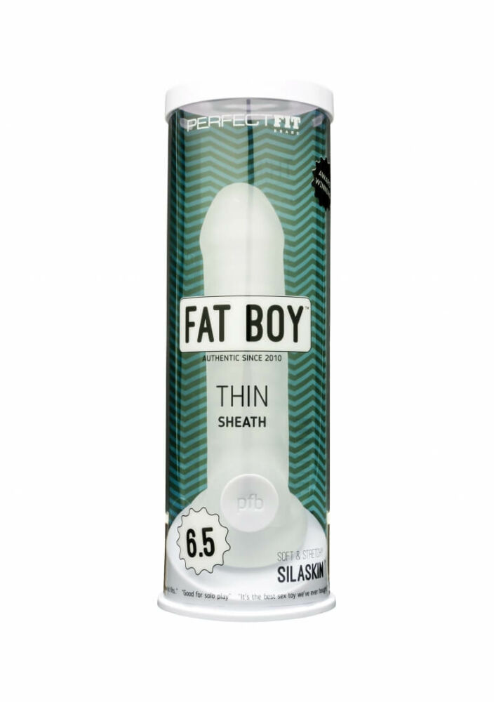 E-shop Fat Boy Thin - návlek na penis (17cm) - biely