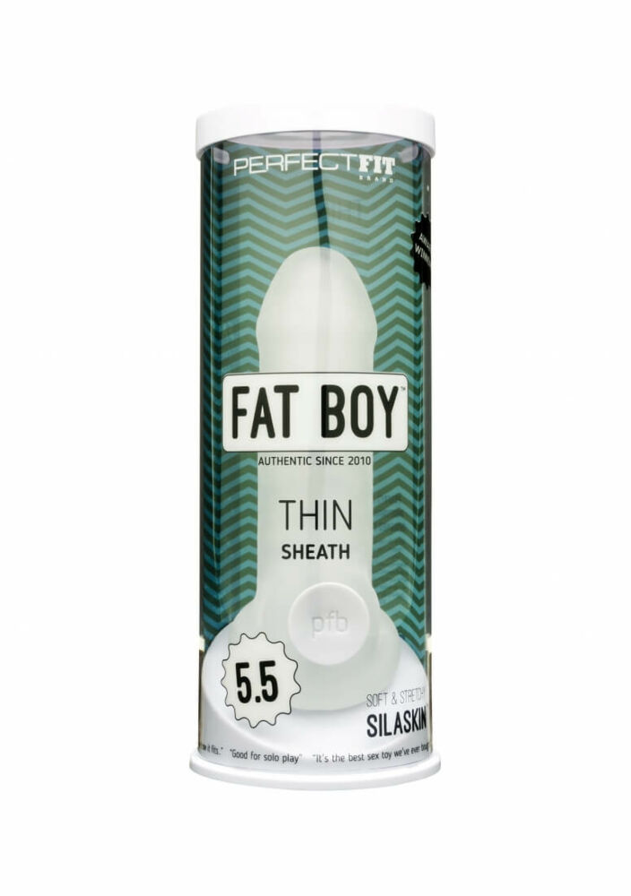 E-shop Fat Boy Thin - návlek na penis (15cm) - biely