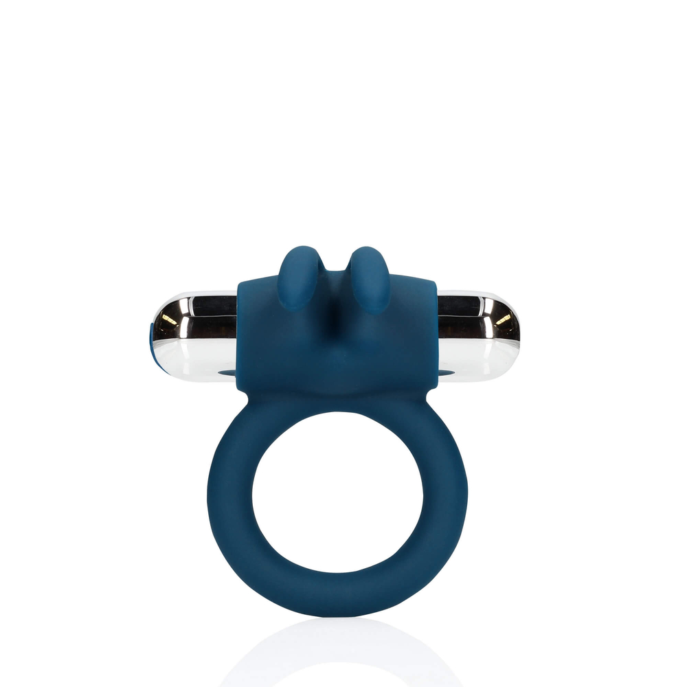 E-shop Loveline - Rechargeable, Rabbit Clitoral Stimulator, Vibrating Cock Ring (Blue)