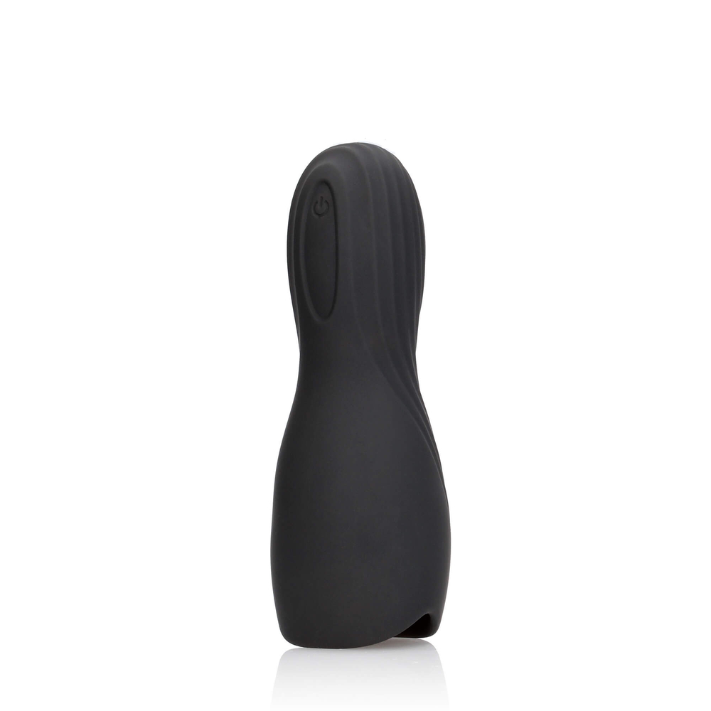 E-shop Loveline - Dobíjací vibračný masturbátor (čierny)