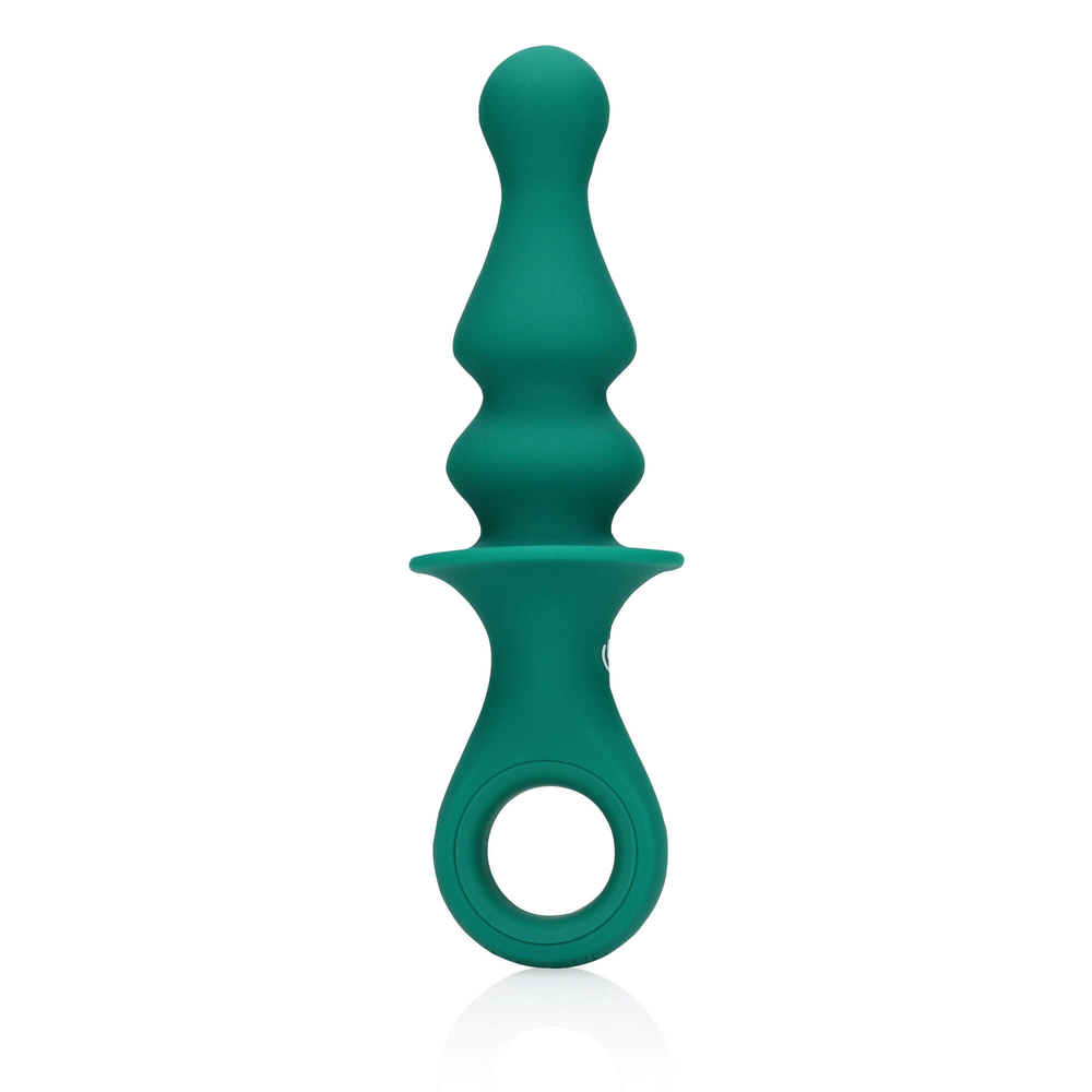 E-shop Loveline - Dobíjací perlový análny vibrátor (zelený)