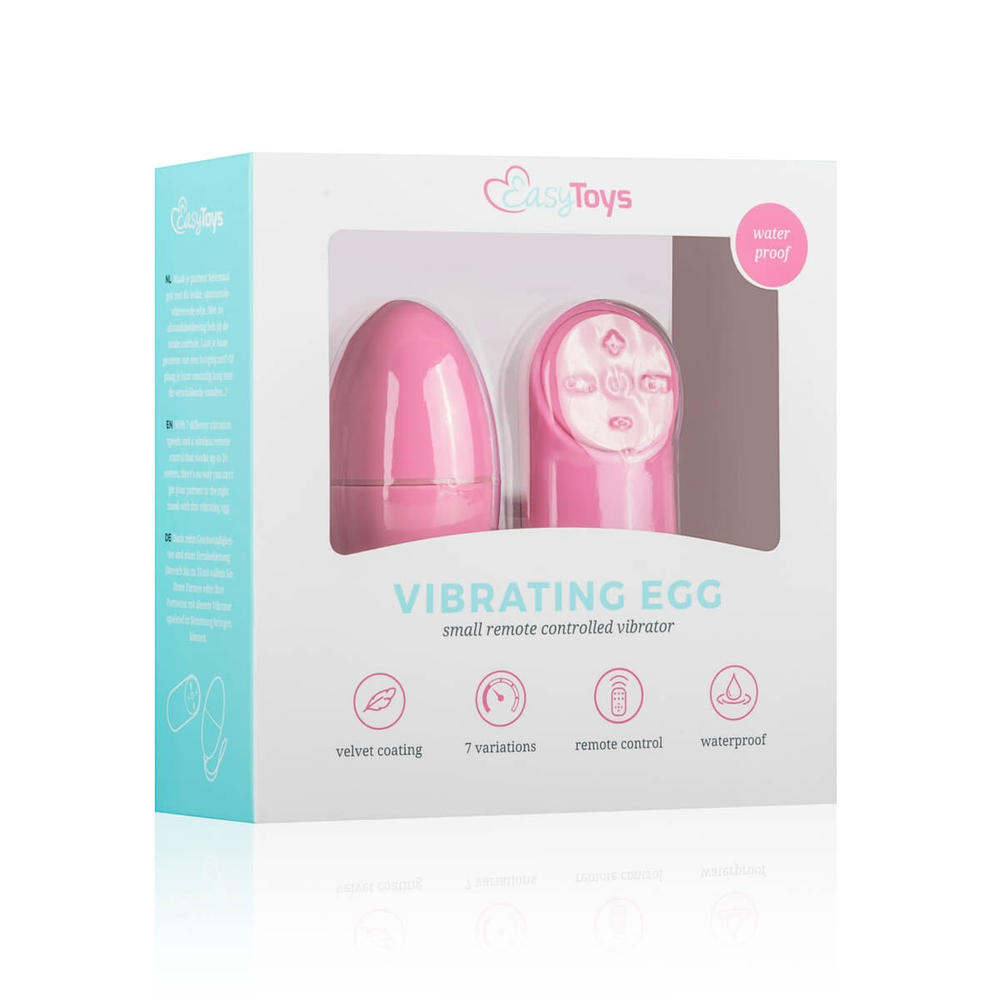 E-shop Easytoys - vibračné vajíčko so 7 rytmami na diaľkové ovládanie (ružové)