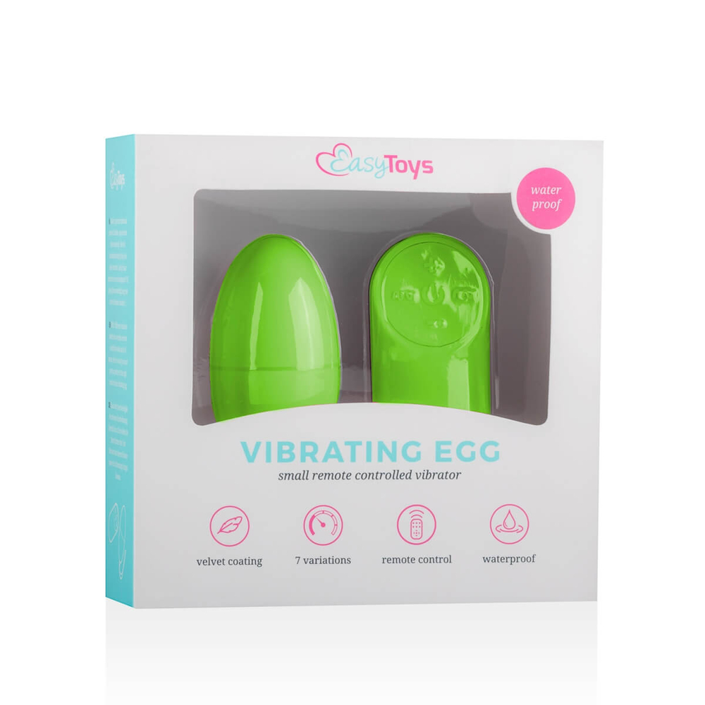 E-shop Easytoys - 7 rytmické vibračné vajíčko (zelené)
