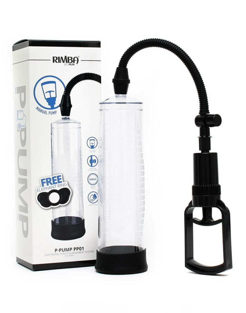 E-shop Rimba P-PP01 - dvojprstová pumpa na penis (priesvitná)