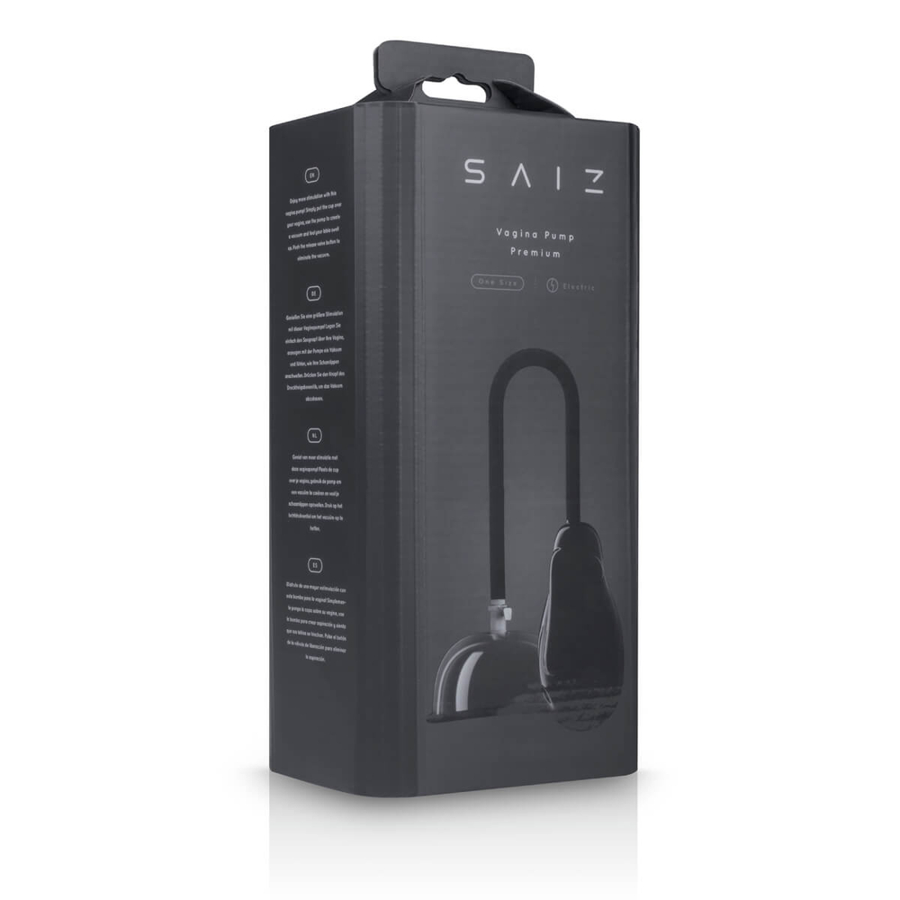 E-shop Saiz Premium - automatická pumpa na vagínu (priehľadná-čierna)