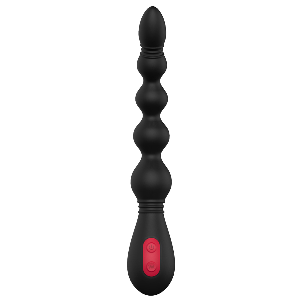 E-shop Cheeky Love - dobíjací análny vibrátor s guličkami (čierny)