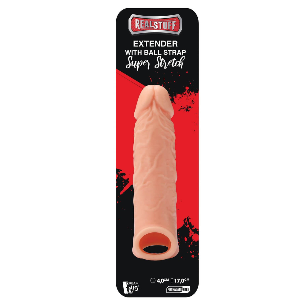 E-shop RealStuff Extender 6,5 - návlek na penis - telová farba (17cm)