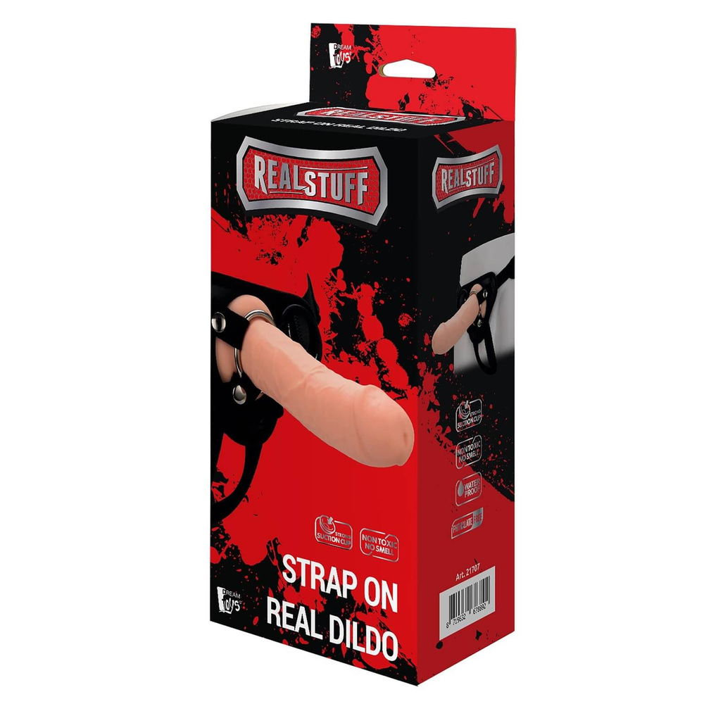 E-shop RealStuff Strap-On - realistické páskové dildo (prírodné)