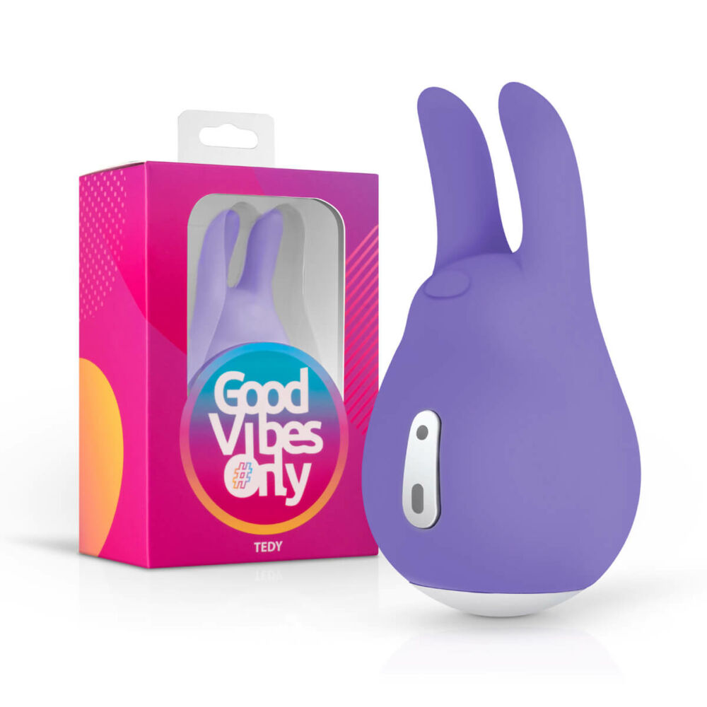 E-shop Good Vibes Tedy - Nabíjateľný vibrátor na klitoris so zajačikom (fialový)
