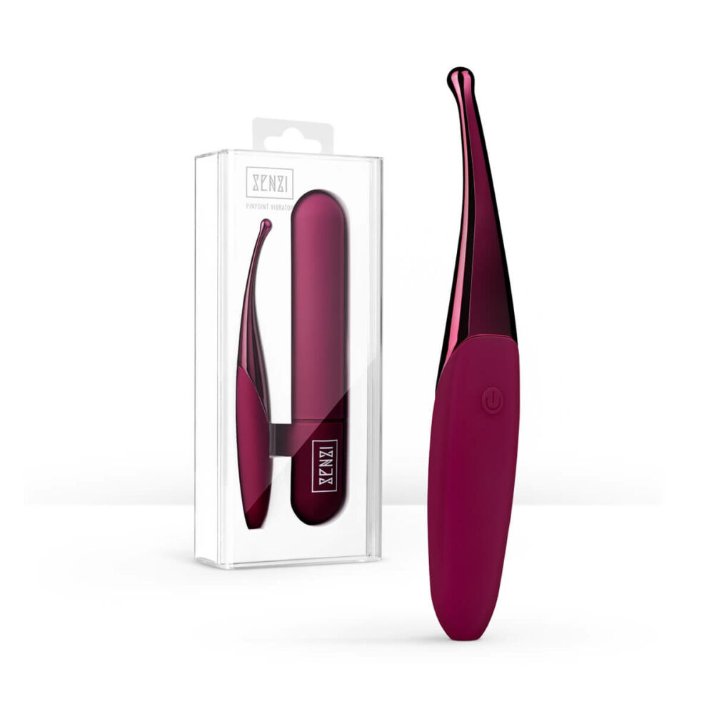 E-shop Senzi - nabíjací, vodotesný vibrátor na klitoris (bordový)