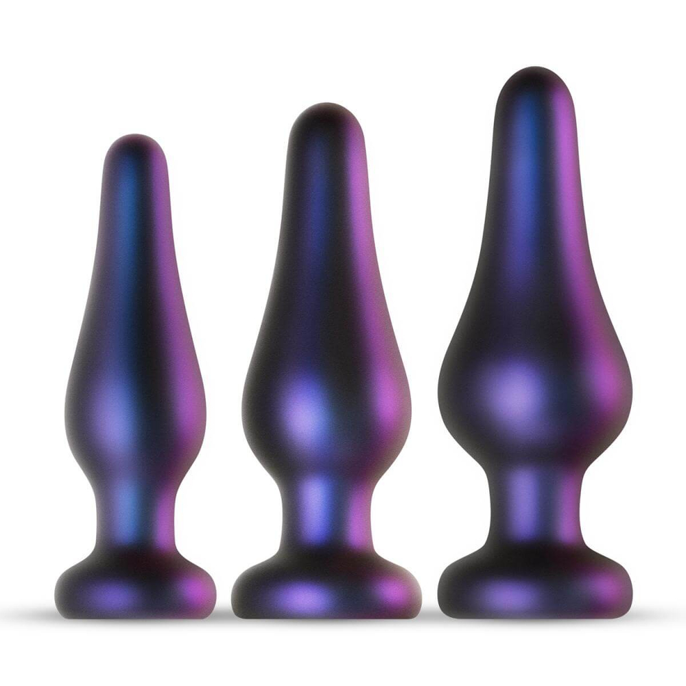 E-shop Hueman Comets - silikónová sada análneho dilda (3 kusy) - fialová