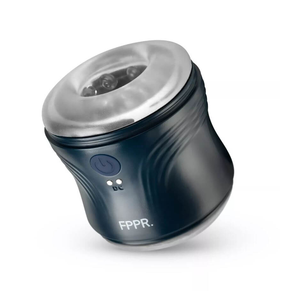 E-shop FPPR. - vibračný obojstranný masturbátor na batérie (modrý)