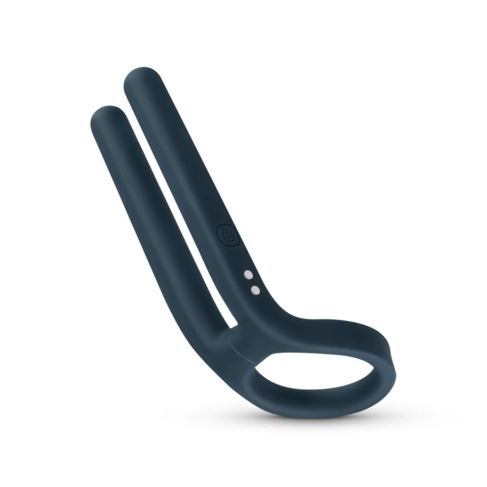 E-shop Boners - Nabíjací krúžok na penis a stimulátor semenníkov (modrý)