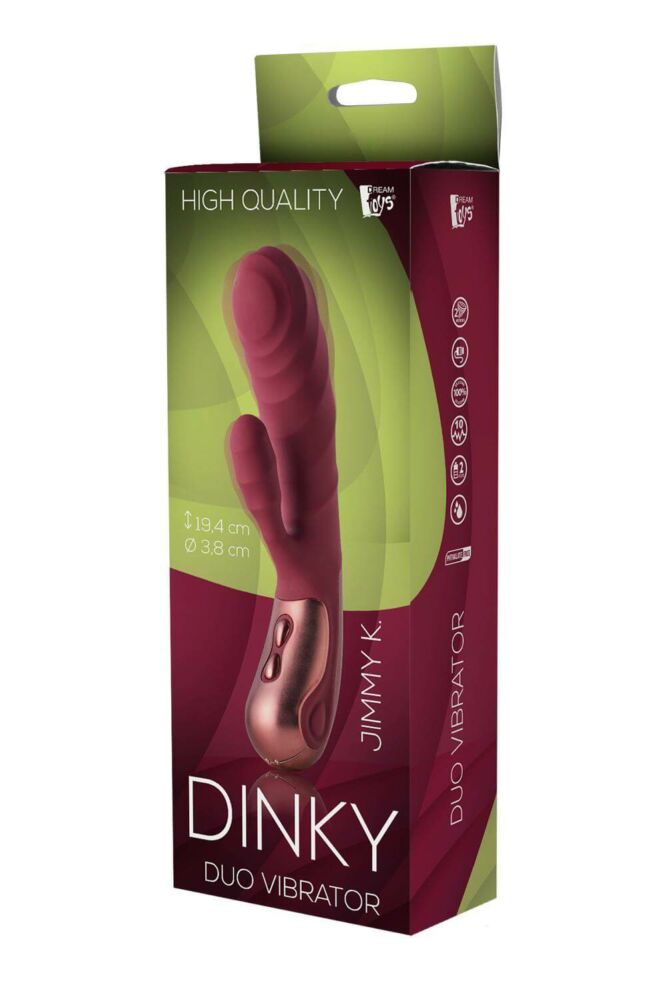 E-shop Dinky Jimmy K. - nabíjací vibrátor s ramienkom na klitoris (bordový)