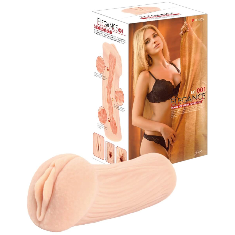 E-shop Kokos Elegance 01 - masturbátor, realistická umelá vagína (telová farba)