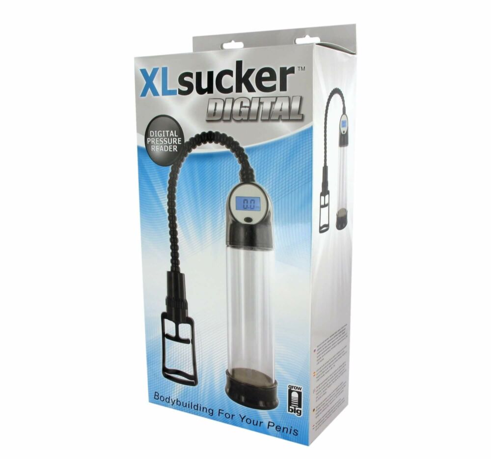 E-shop XLSUCKER - digitálna pumpa na penis (priehľadná)