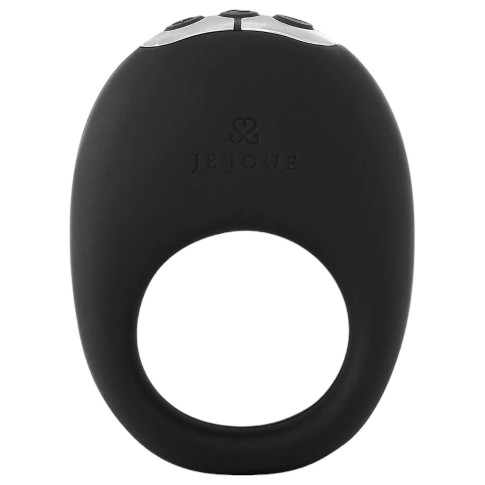 E-shop Je Joue Mio - vodotesný vibračný krúžok na penis na batérie (čierny)