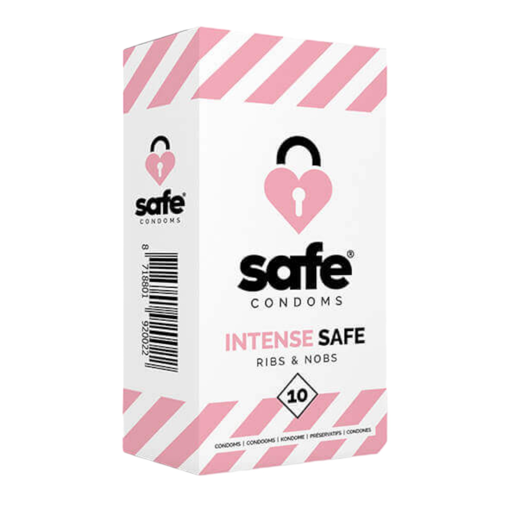 E-shop SAFE Intense Safe - vrúbkované a bodkované kondómy (10ks)