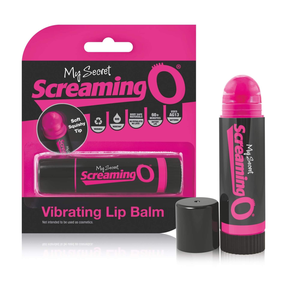E-shop My Secret Screaming O Vibrating Lip Balm - vibrátor v tvare rúžu (pink-čierny)