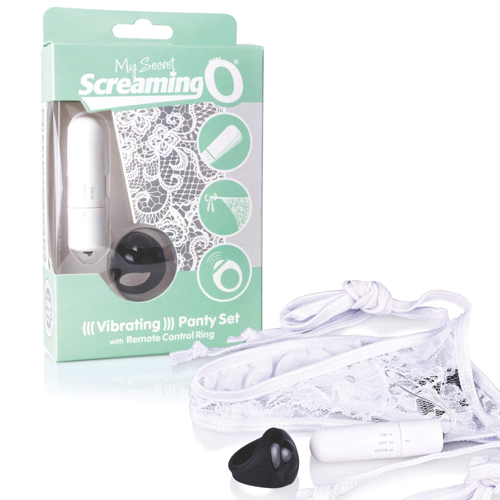 E-shop MySecret Screaming Pant - vibračné nohavičky s diaľkovým ovládačom - biele (S-L)