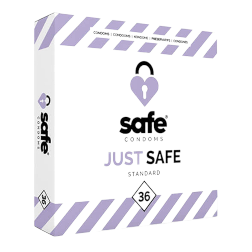 E-shop SAFE Just Safe - štandardné kondómy vanilkové (36ks)