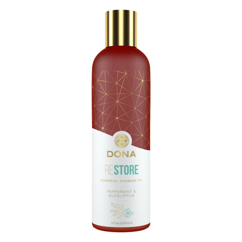 E-shop Dona Restore - vegánsky masážny olej - mäta pieporná a eukalyptus (120 ml)