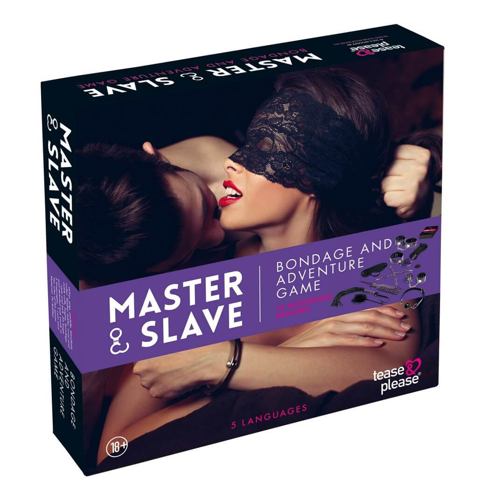 E-shop Master & Slave - sada na pletenie (fialovo-čierna)