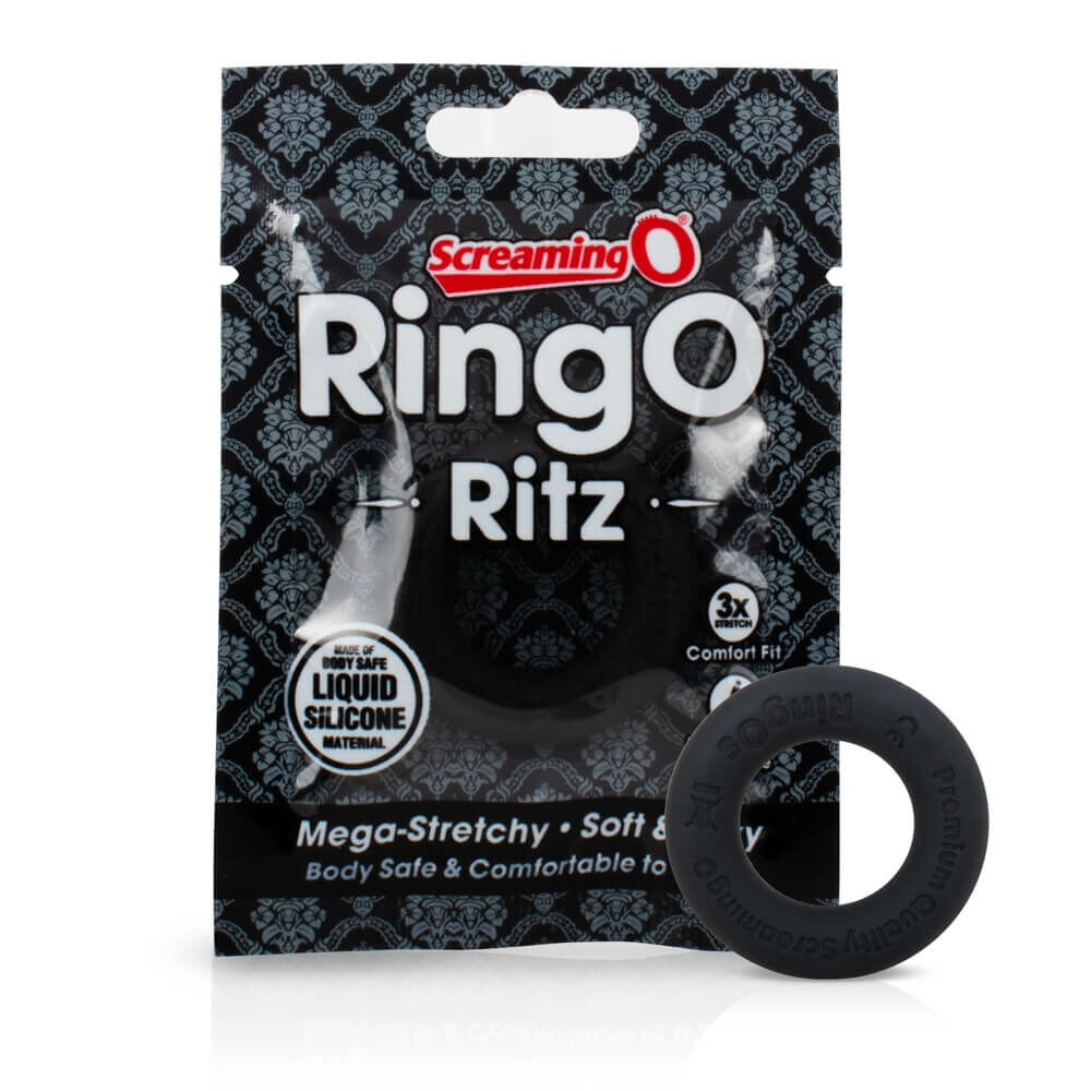E-shop Screaming O Ritz - silikónový krúžok na penis (čierny)