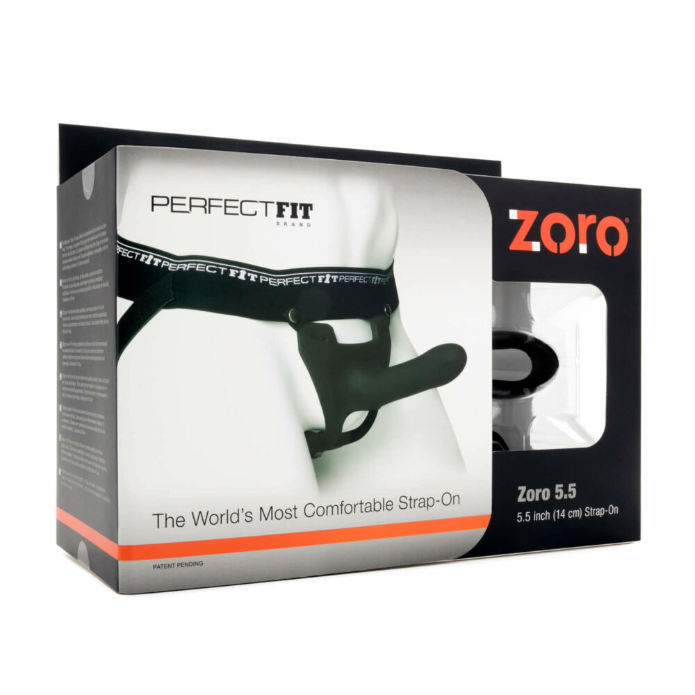 E-shop Perfect Fit ZORO 5.5 pripojiteľné dildo (14 cm) - čierne