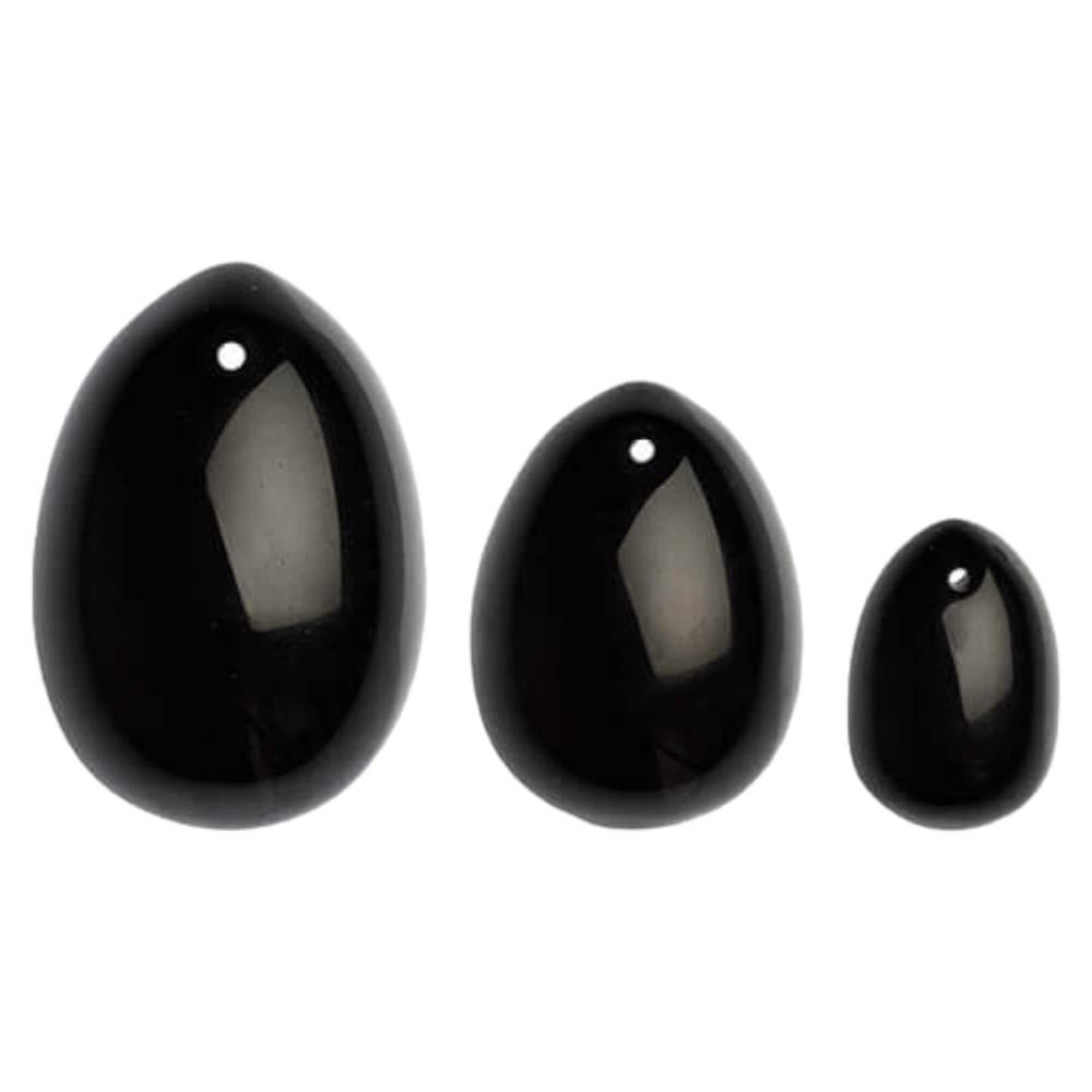 E-shop La Gemmes Yoni - sada venušiných guličiek - čierny obsidián (3ks)