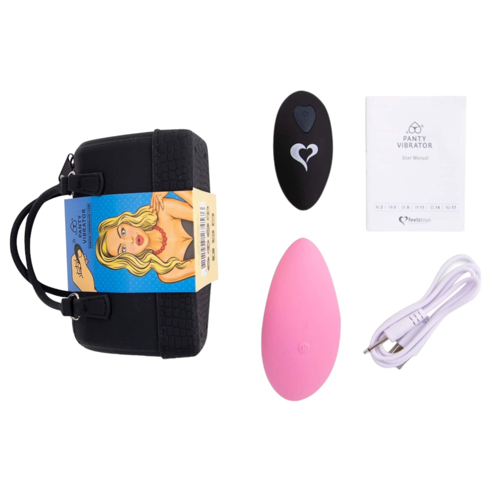 E-shop FEELZTOYS Panty - nabíjací vibrátor na klitoris s diaľkovým ovládačom (ružový)