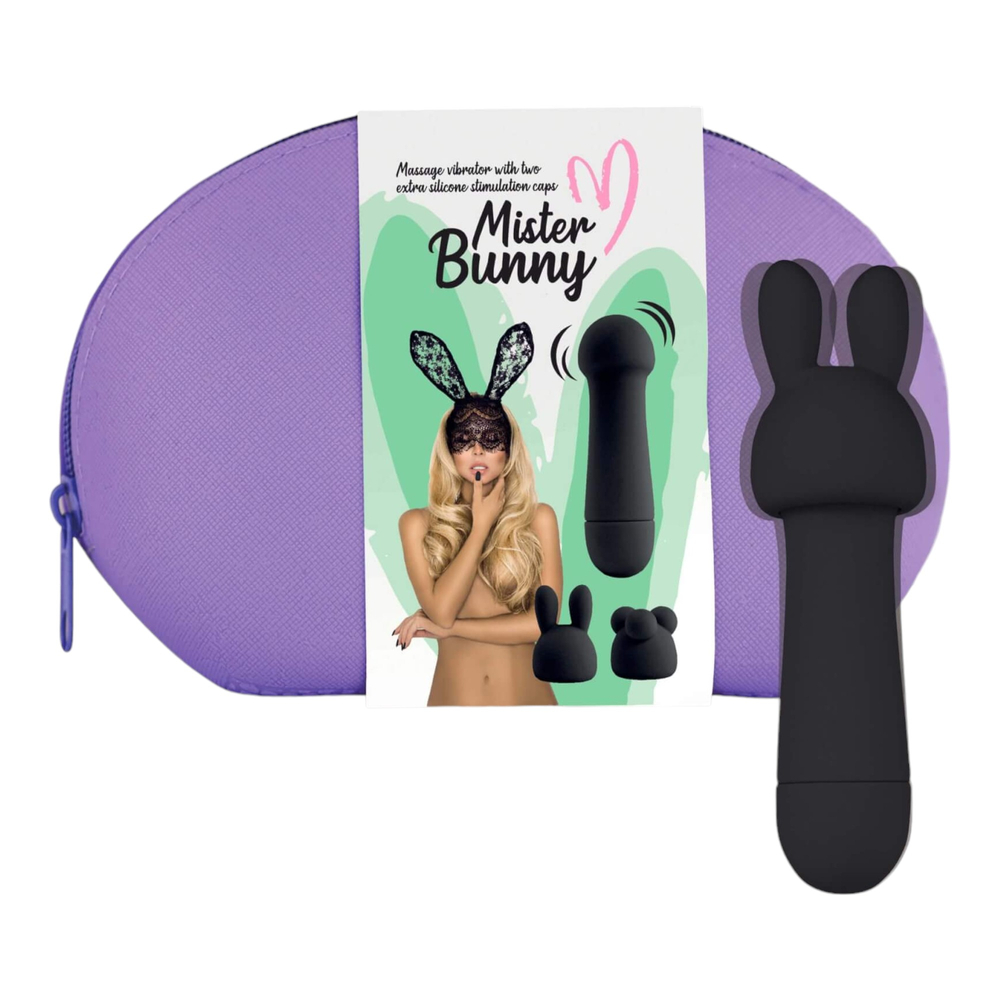 E-shop FEELZTOYS Mister bunny - vodotesná súprava mini masážnych vibrátorov (čierna)