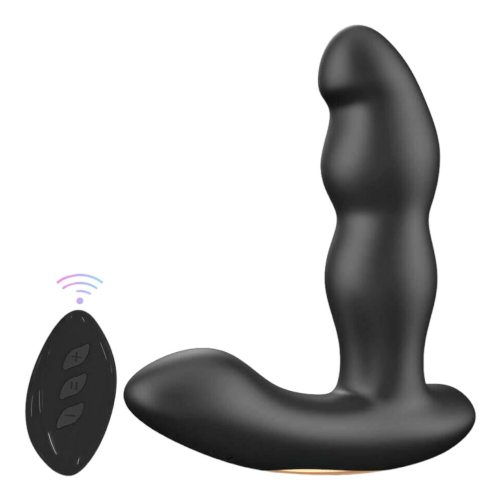 E-shop Aixiasia Hiross - nabíjací rotačný análny vibrátor (čierny)