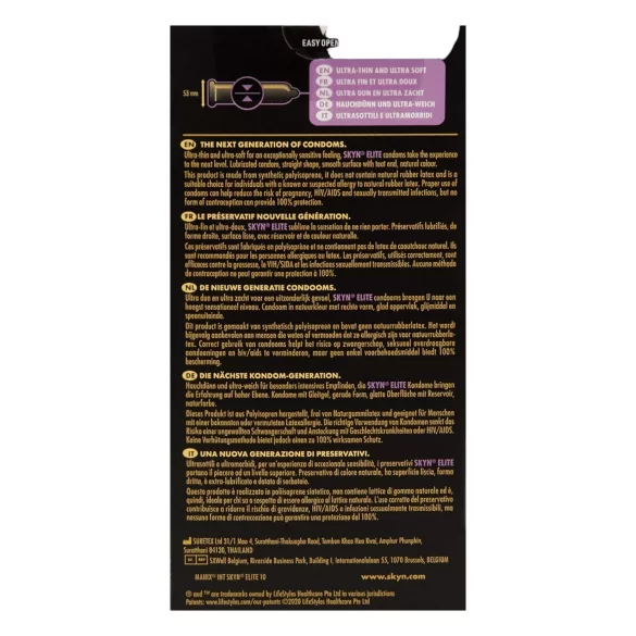Manix SKYN Elite - ultra tenký bezlatexový kondóm - 10 ks