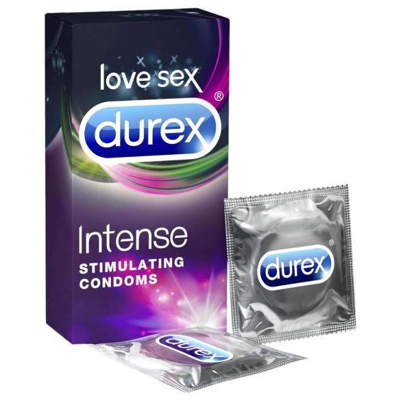 Durex Intense - kondóm s drážkami a výstupkami (10 ks)