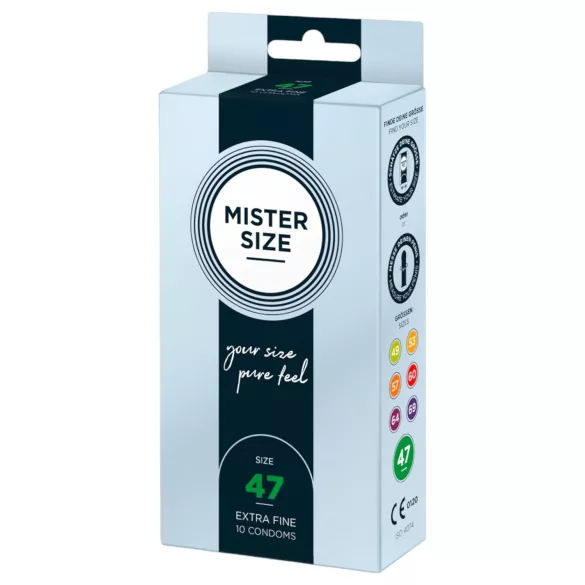 Mister Size - kondóm - extra tenký - 47 mm - 10 ks