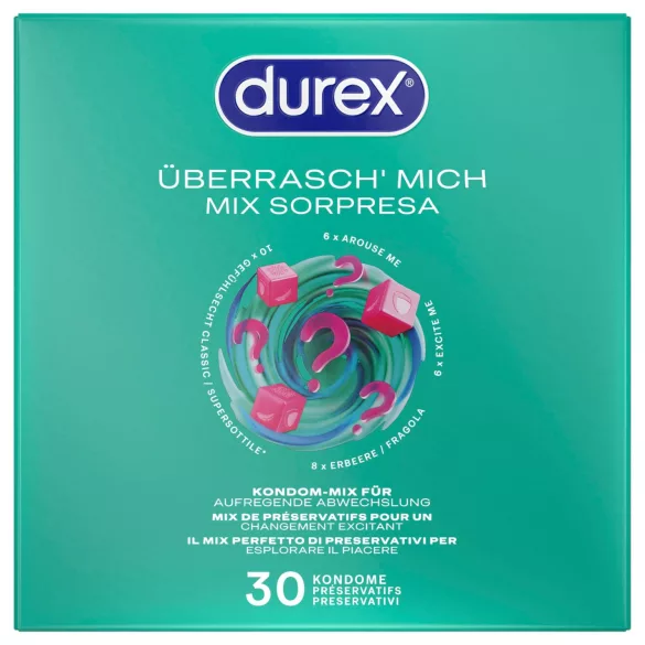 Durex Surprise Me - balík kondómov - mix druhov - 30 ks