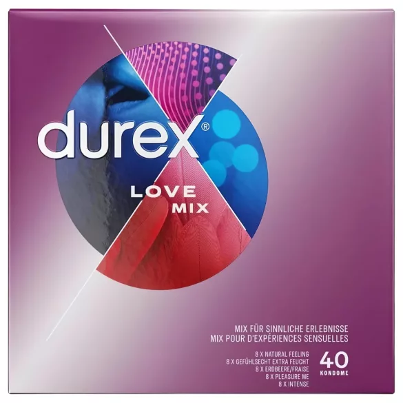 Durex Love Mix - kondómy balenie - 40 kusov