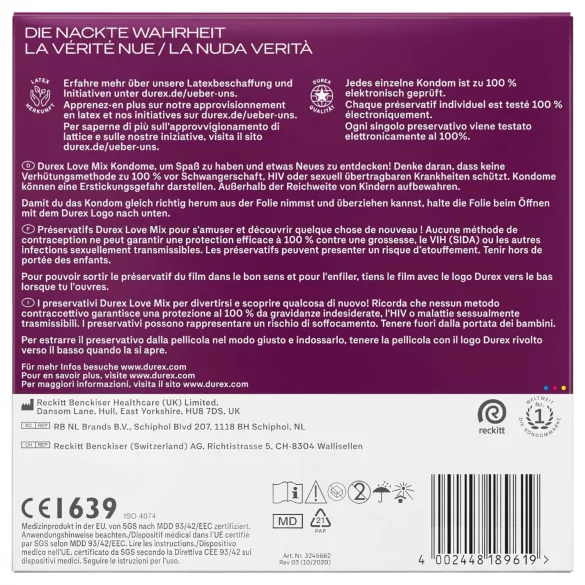 Durex Love Mix - kondómy balenie - 40 kusov