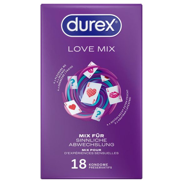 Durex Love Mix - balíček kondómov - 18 ks