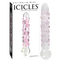 Icicles No. 7 - sklenené dildo s perličkami