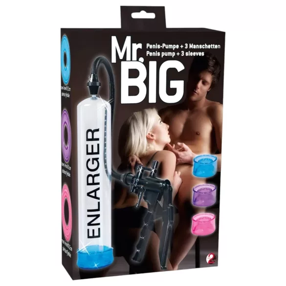 You2Toys - Mr. Big - sada vákuovej pumpy na penis (priehľadná)