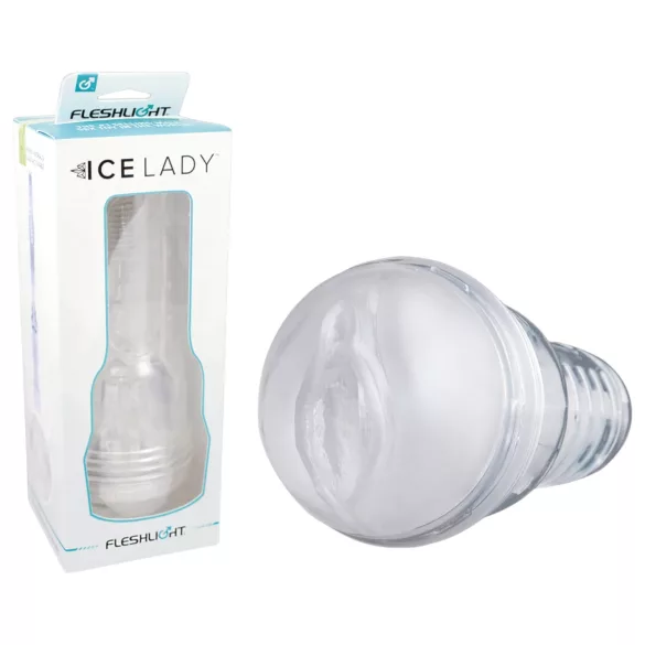 Fleshlight Ice Lady - masturbačná vagína - priehľadná