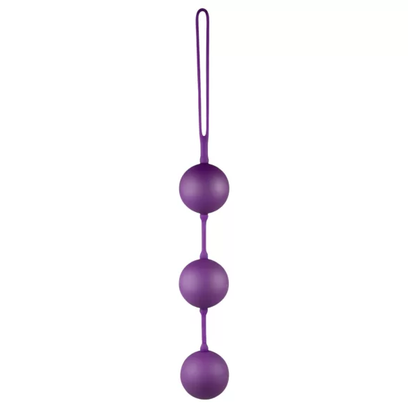 You2Toys - Venušine guličky trojité - zamatový povrch - fialová