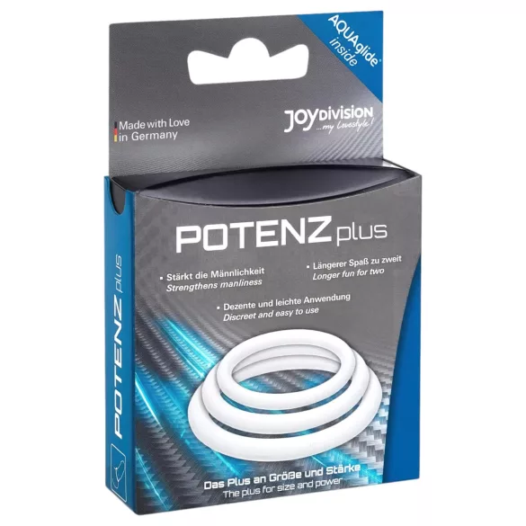 POTENZplus - erekčný krúžok na penis - sada 3 ks