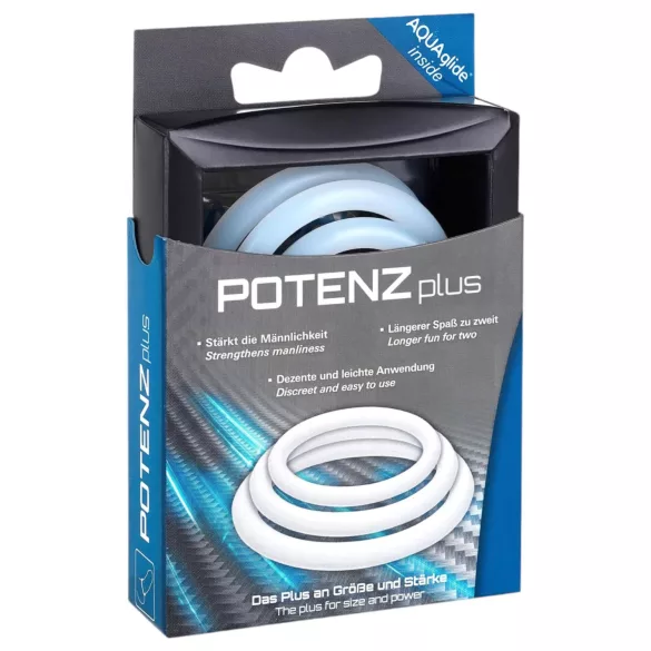 POTENZplus - erekčný krúžok na penis - sada 3 ks