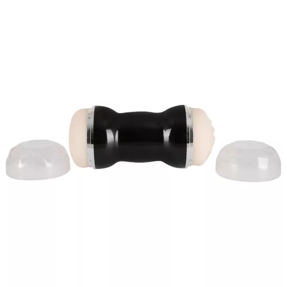 You2Toys - masturbátor vagína a anál - dvojitý - čierny
