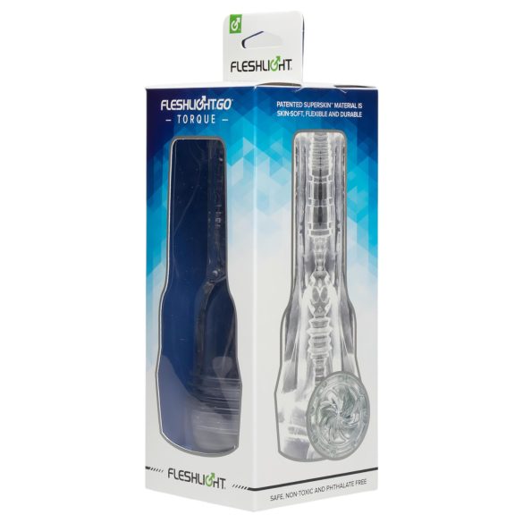 Fleshlight GO Torque - masturbátor pre mužov - kompaktná vagína - transparentný