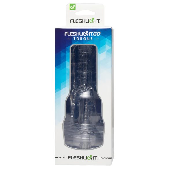Fleshlight GO Torque - masturbátor pre mužov - kompaktná vagína - transparentný